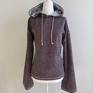 Heathered MauveReel Life Bell Sleeve Hoodie | Size M Cozy Soft Stretch Pullover